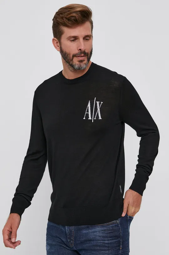 чёрный Шерстяной свитер Armani Exchange