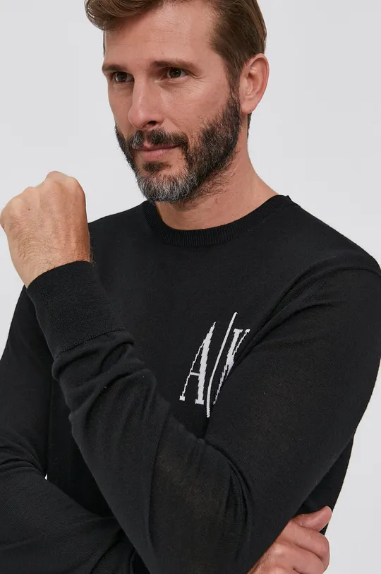 Armani Exchange pulover iz volne Moški