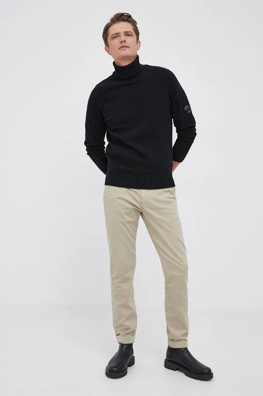 Шерстяной свитер C.P. Company чёрный