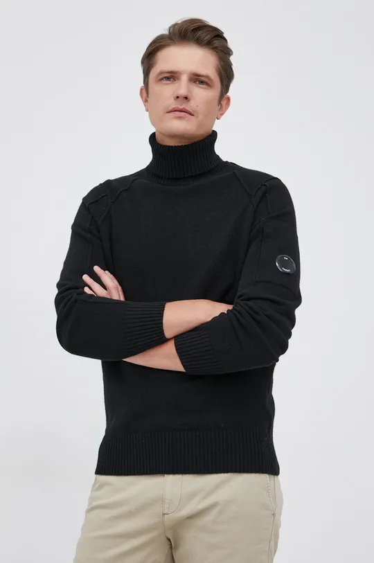 czarny C.P. Company Sweter wełniany
