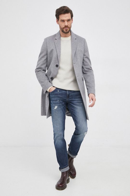 Selected Homme Sweter beżowy