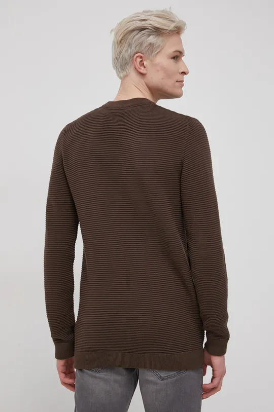 Solid maglione in cotone 100% Cotone