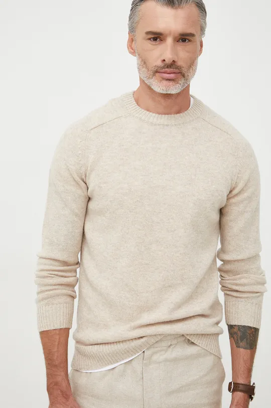 béžová Vlnený sveter Selected Homme