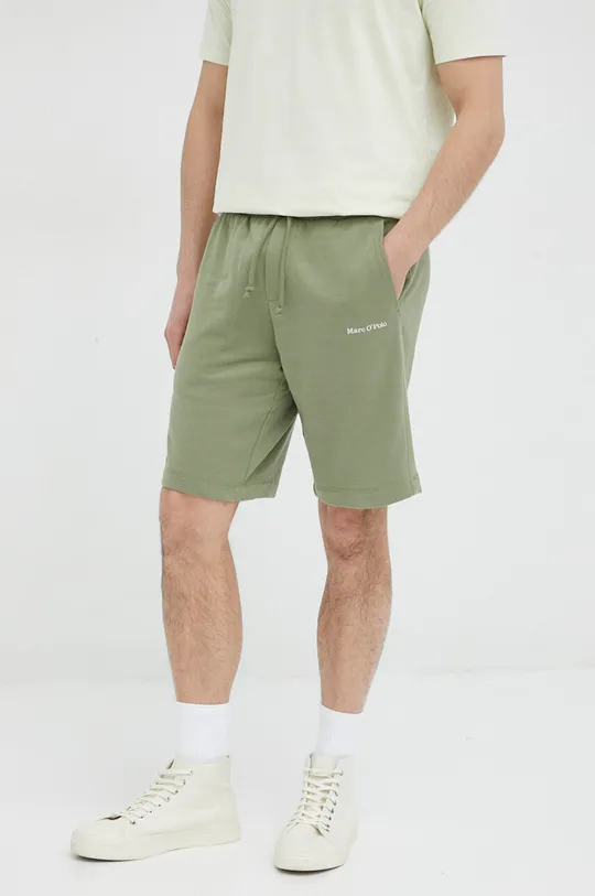 zelená Bavlnené šortky Marc O'Polo Pánsky
