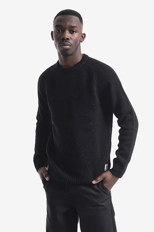 black Carhartt WIP wool jumper Anglistic Men’s