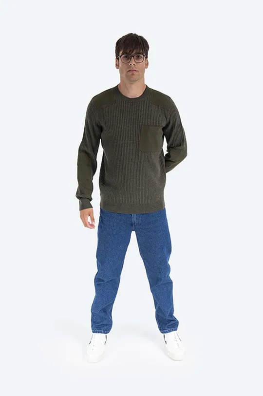 Volnen pulover A.P.C. zelena
