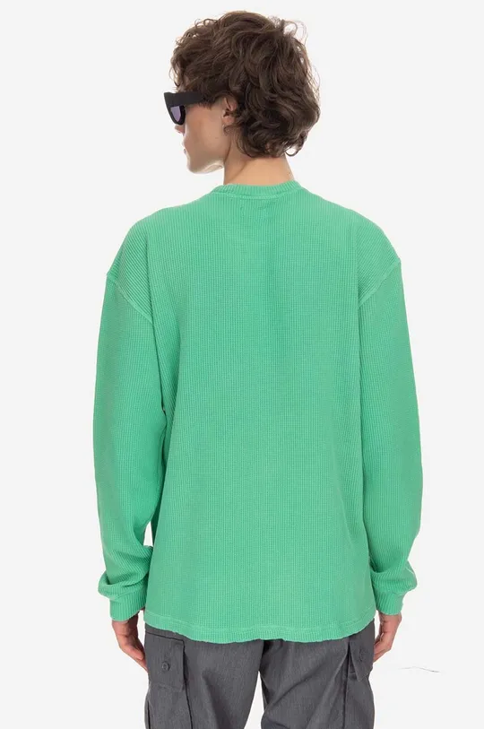 Βαμβακερό πουλόβερ Guess πράσινο