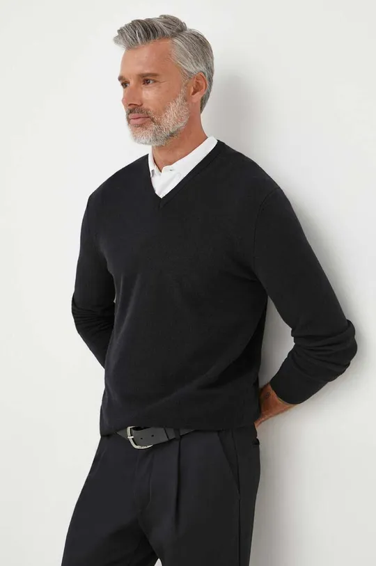 fekete United Colors of Benetton gyapjú pulóver