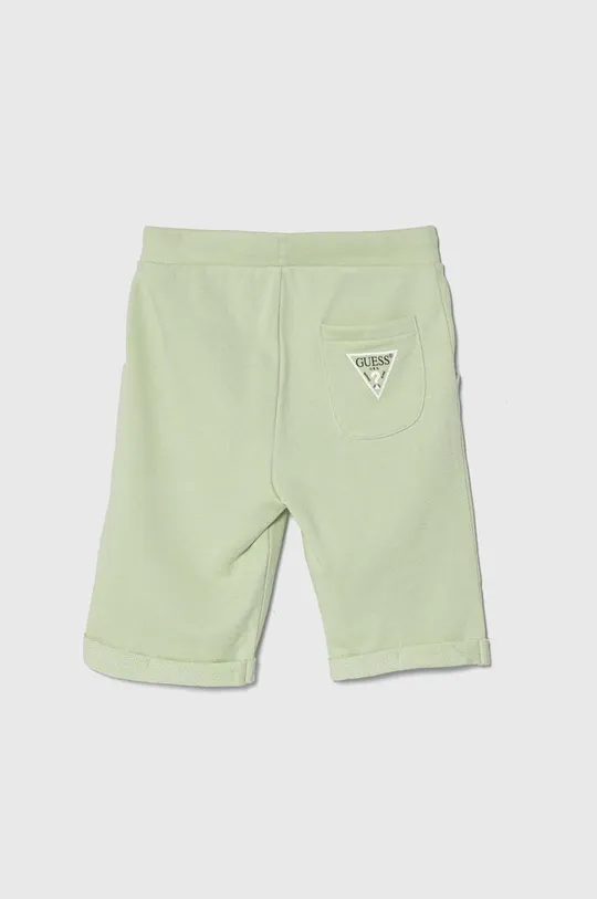 Dječje pamučne kratke hlače Guess zelena