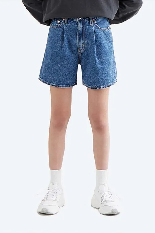 blue Levi's denim shorts Pleated Ribcage Short Women’s