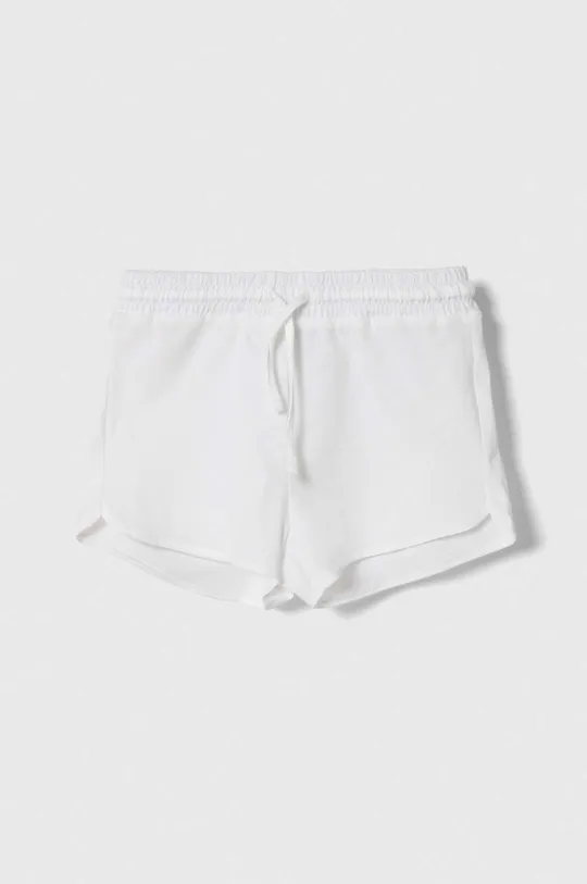 bijela Dječje pamučne kratke hlače United Colors of Benetton Za djevojčice