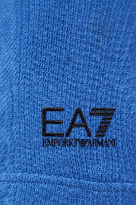 μπλε Βαμβακερό σορτσάκι EA7 Emporio Armani