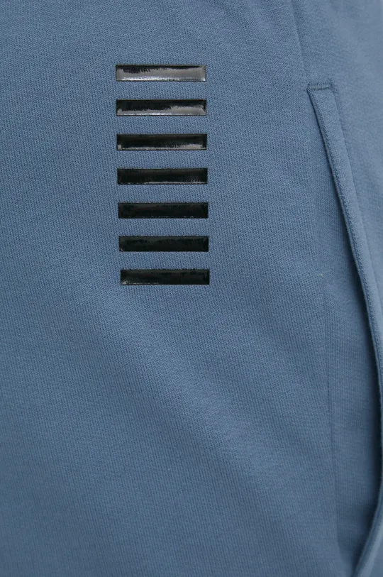 niebieski EA7 Emporio Armani szorty bawełniane