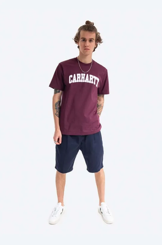 Хлопковые шорты Carhartt WIP Abbott тёмно-синий