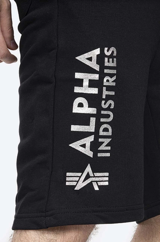 negru Alpha Industries pantaloni scurți Basic