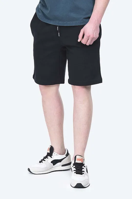 negru Filling Pieces pantaloni scurți din bumbac De bărbați