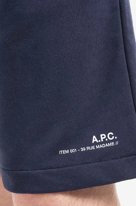 námořnická modř Bavlněné šortky A.P.C. Item Short COEAS-H10148 BLACK