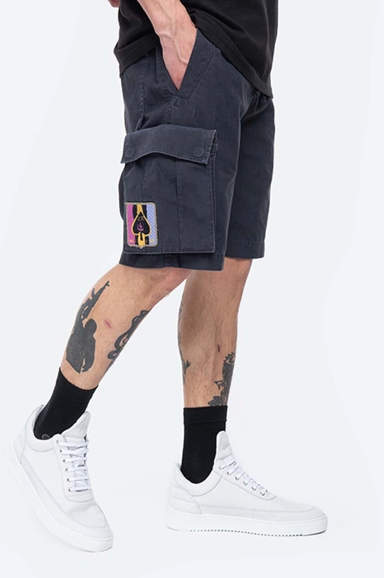 Bavlněné šortky Maharishi Wild Ones Trackshorts 2092 BLACK Pánský