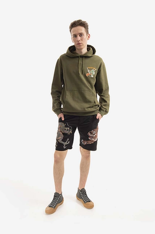 Maharishi shorts Dragon & Tigers black