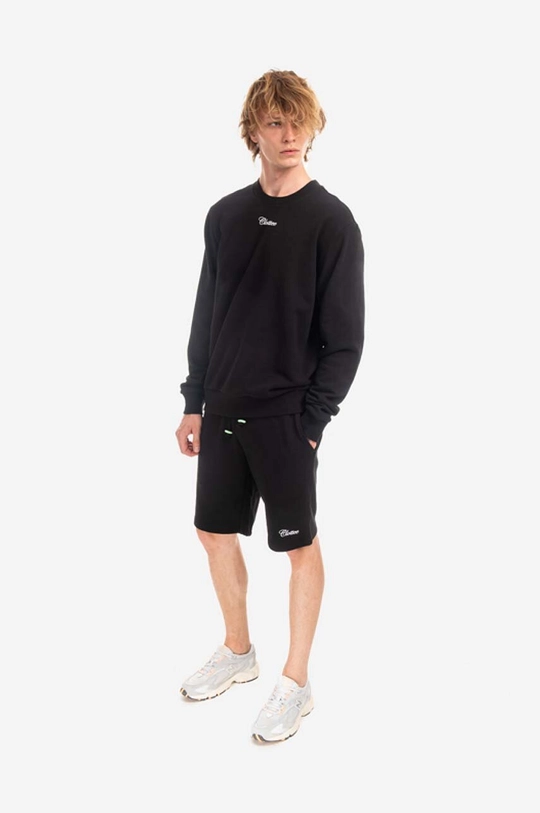 Bavlněné šortky CLOTTEE Script Sweatshorts černá