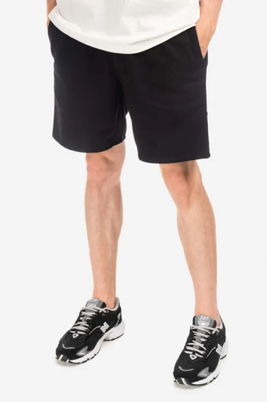 černá Bavlněné šortky CLOTTEE Belted Shorts Pánský