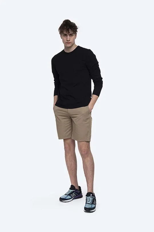 Norse Projects pantaloncini in cotone Aros Light Twill Shorts marrone