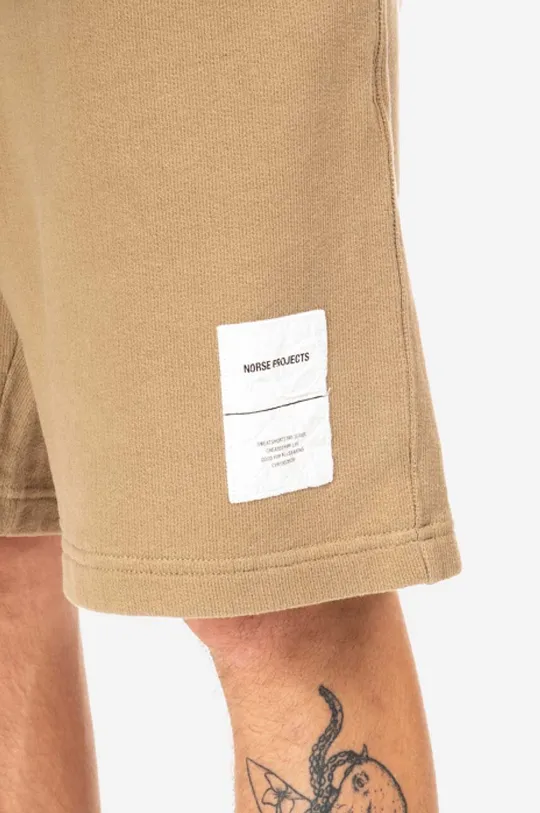 brown Norse Projects cotton shorts Vanya Tab Series Sweatshorts