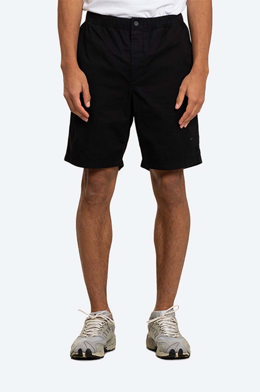 negru Norse Projects pantaloni scurți din bumbac Ezra Light Twill Short De bărbați