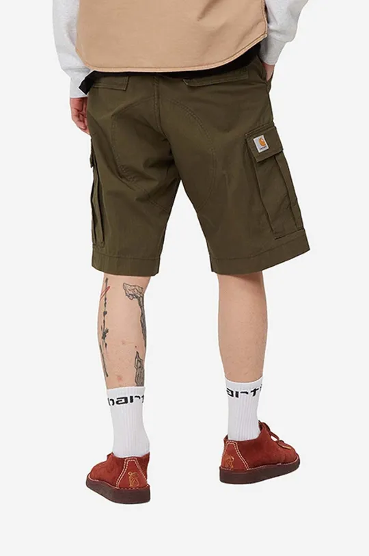 Памучен къс панталон Carhartt WIP Regular Cargo Short зелен