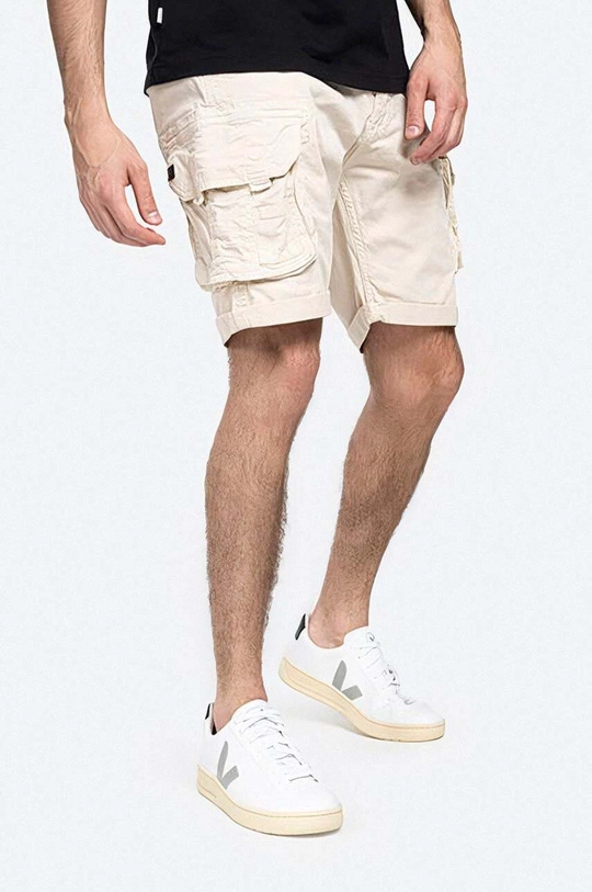 béžová Bavlnené šortky Alpha Industries Crew Short Pánsky