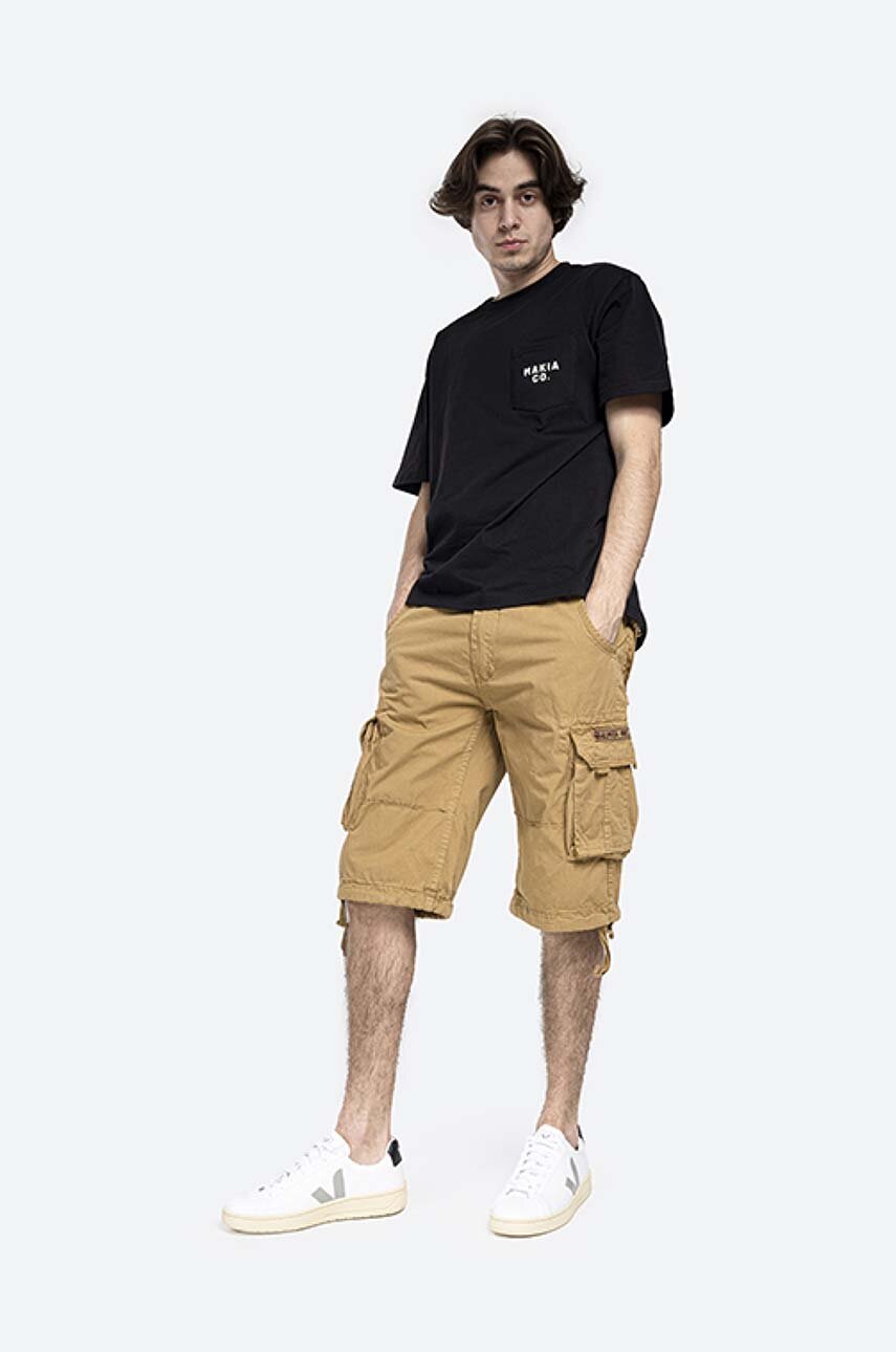 Alpha Industries szorty bawełniane Jet Short brązowy