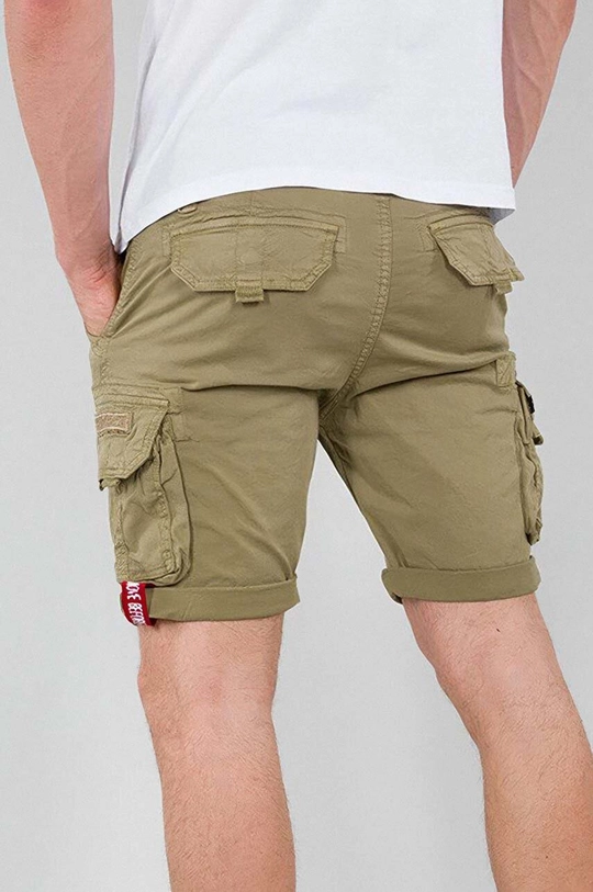 Pamučne kratke hlače Alpha Industries Crew Short zelena