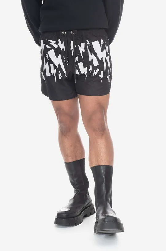 black Neil Barett swim shorts