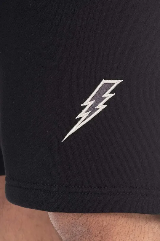 Памучен къс панталон Neil Barett Embroidered Bolt Shorts PBJP060-U509 01