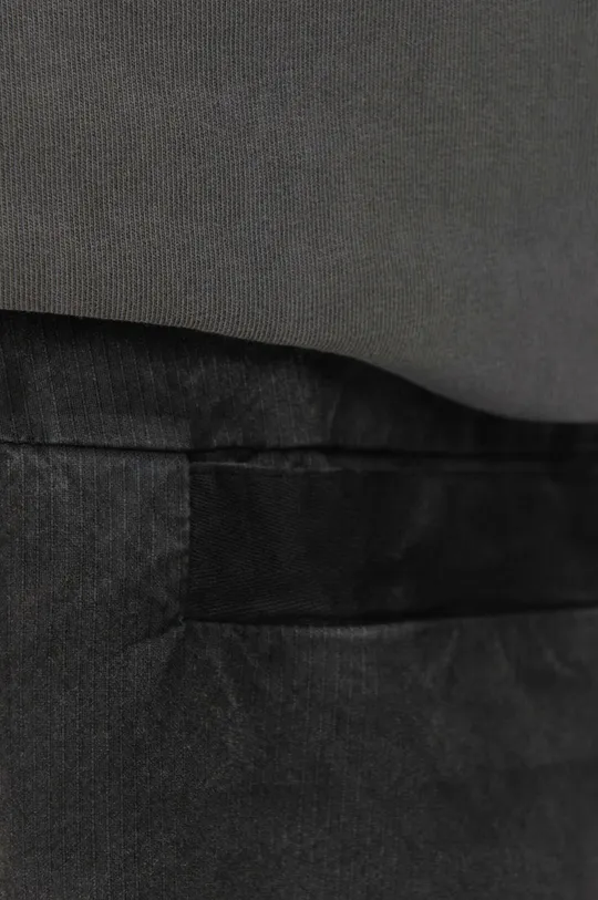 Памучен къс панталон A-COLD-WALL* Garment Dyed Panel Short ACWMB184 BLACK Чоловічий
