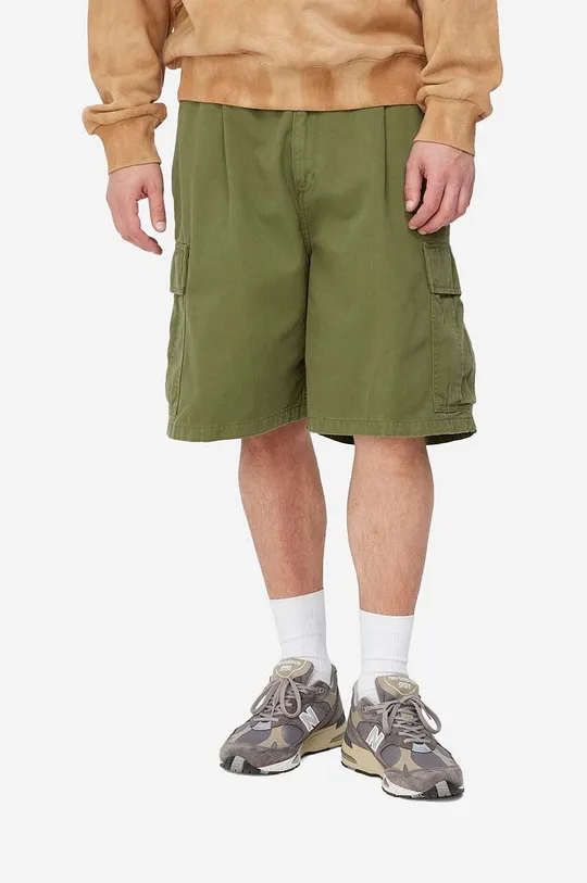 zelená Bavlněné šortky Carhartt WIP Pánský