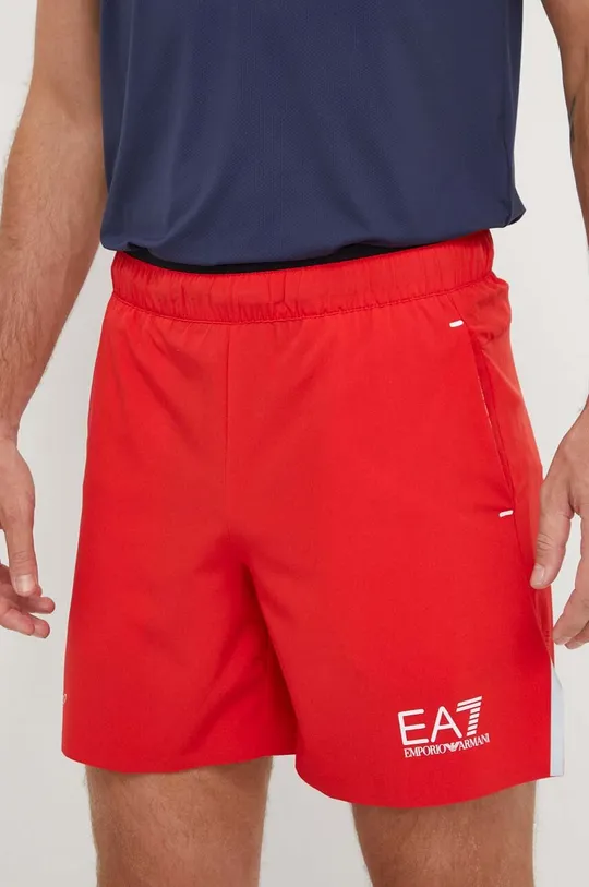 crvena Kratke hlače EA7 Emporio Armani Muški
