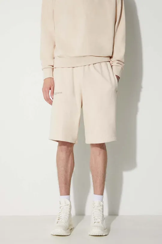 beige Pangaia cotton shorts Unisex