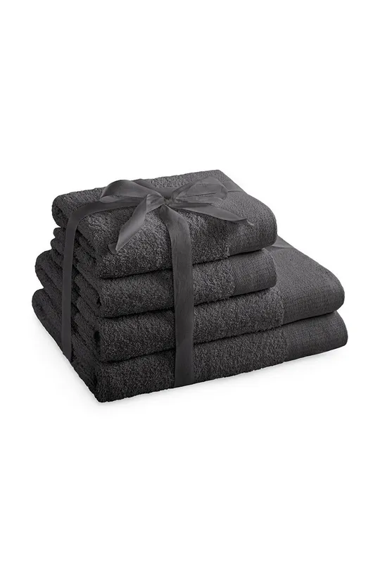 μαύρο Ένα σετ πετσέτες  4-pack Unisex