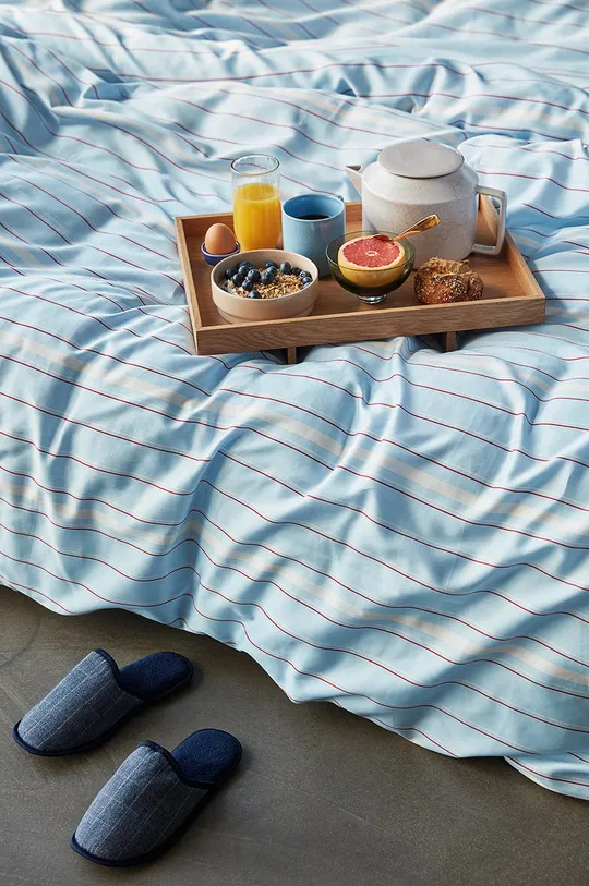 блакитний Бавовняний постільний комплект Hübsch Solace Bed Linen