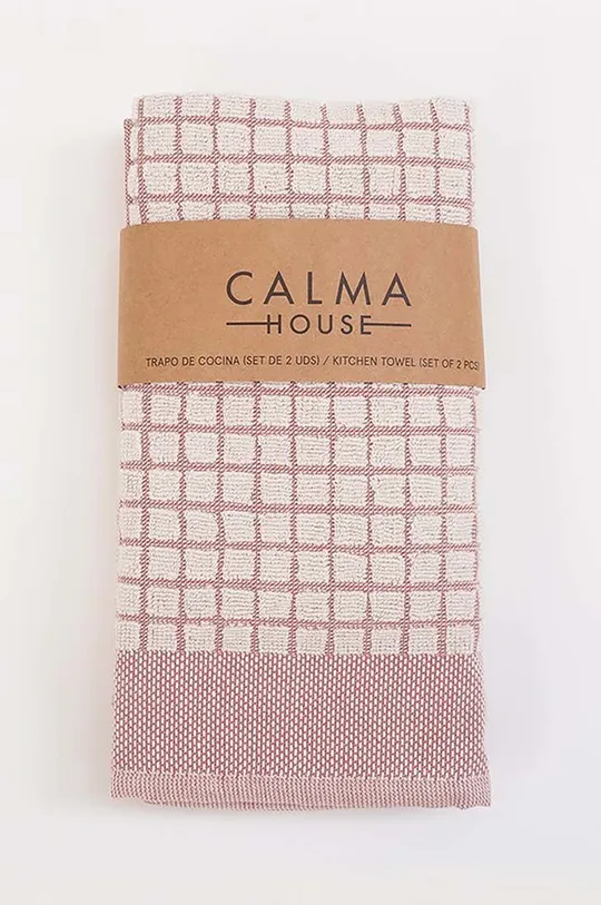 πολύχρωμο Ένα σετ πετσέτες κουζίνας Calma House Oporto 50 x 50 cm 2-pack Unisex