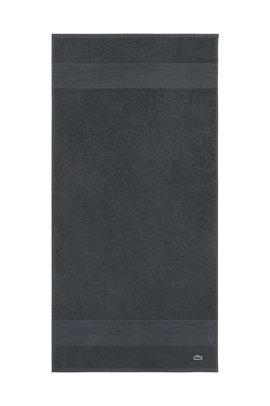 szürke Lacoste közepes méretű pamut törölköző 100 x 150 cm Uniszex