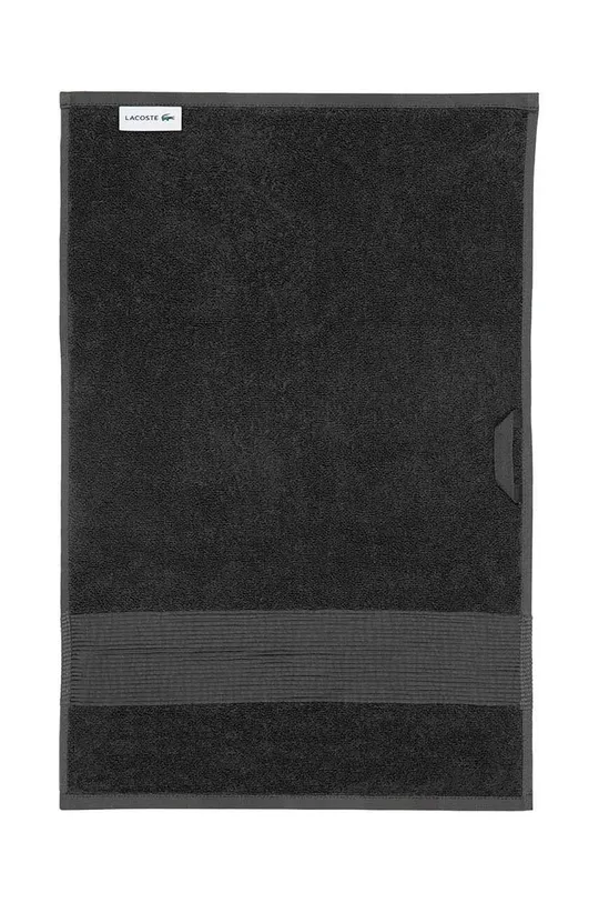 Хлопковое полотенце Lacoste серый