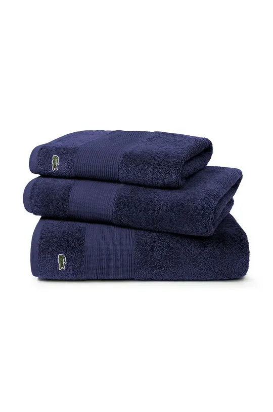 Lacoste ręcznik bawełniany niebieski