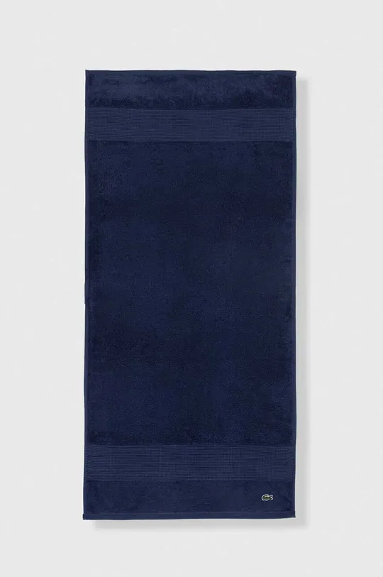 modra Bombažna brisača Lacoste 50 x 100 cm Unisex
