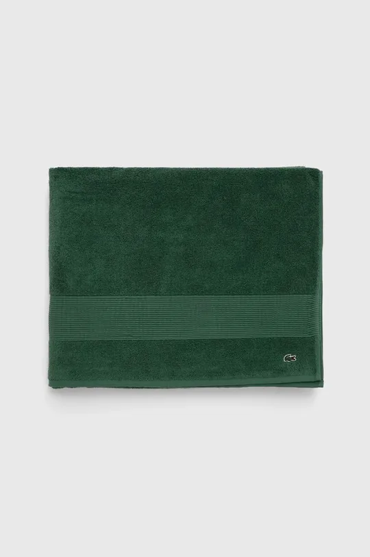 Veľký bavlnený uterák Lacoste 100 x 150 cm zelená
