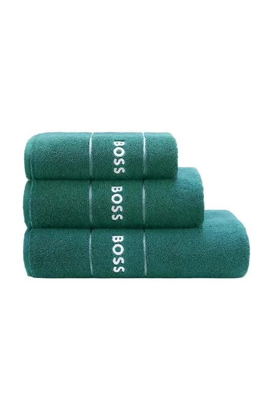 Μικρή βαμβακερή πετσέτα BOSS 40 x 60 cm τιρκουάζ