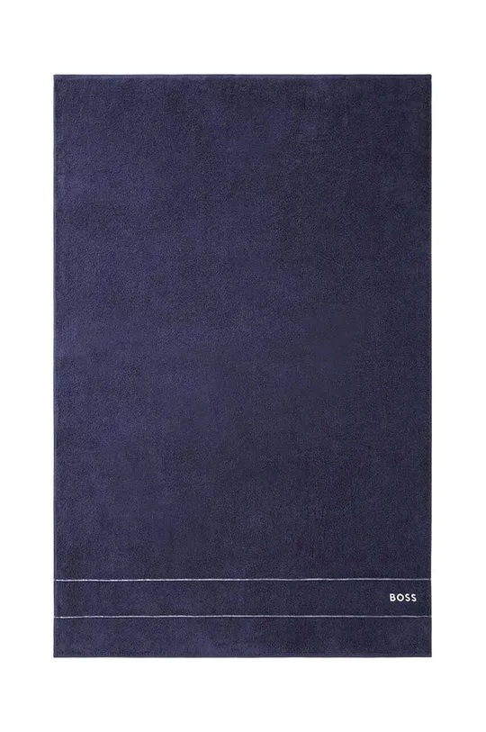 mornarsko modra Velika bombažna brisača BOSS 100 x 150 cm Unisex