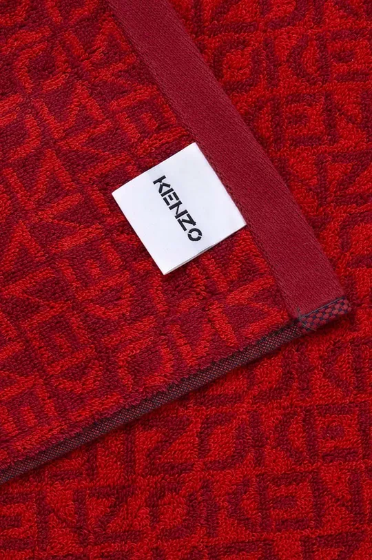 czerwony Kenzo duży ręcznik bawełniany 90 x 150 cm