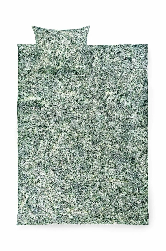 szary Foonka komplet pościeli bawełnianej Siano 140x200 / 70x80 cm Unisex